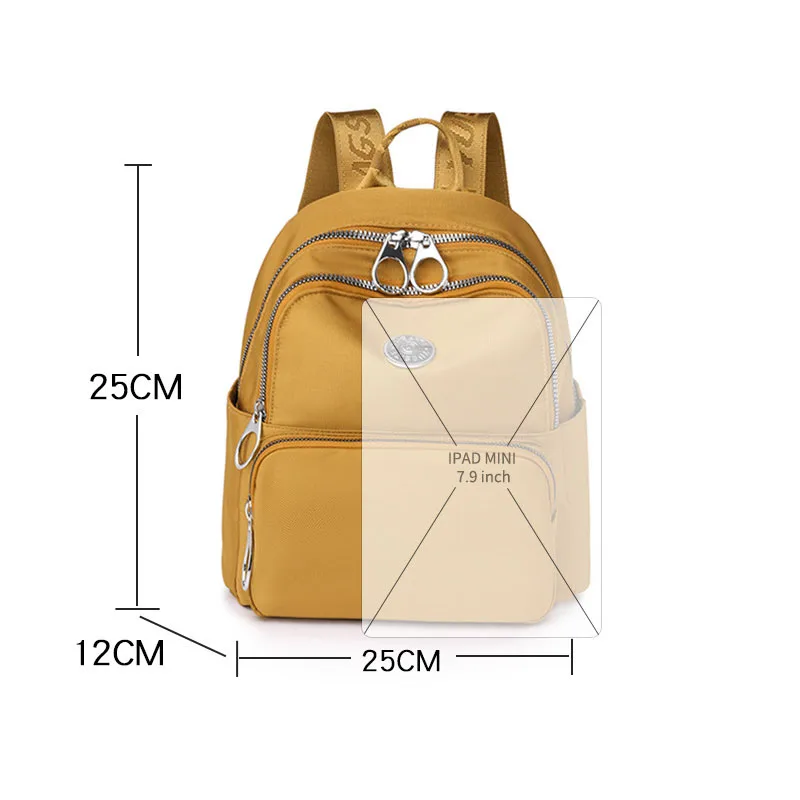 Women Waterproof Nylon Small Travel Backpacks Fashion School Bags for Teenage Girls Female Daypack Mini Shoulder Rucksack 6