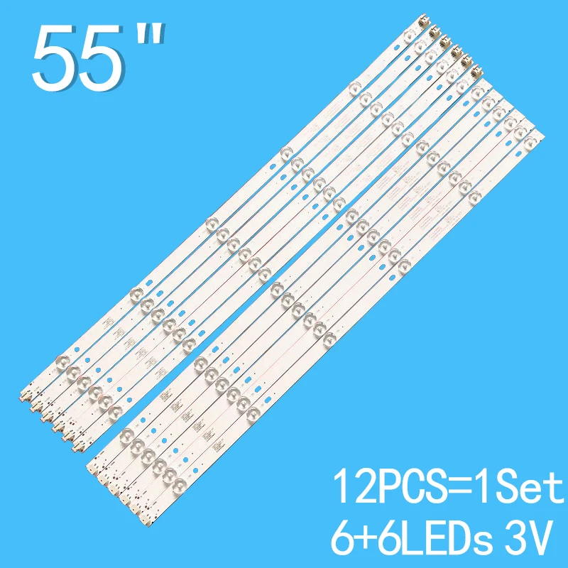 LED Backlight strip For 0Y55D12L 0Y55D12R-ZC21FG-01 04 303WY550031 303WY550032 LE55F88S-UD LED-55U760 LE55P01 LS546PU1L0