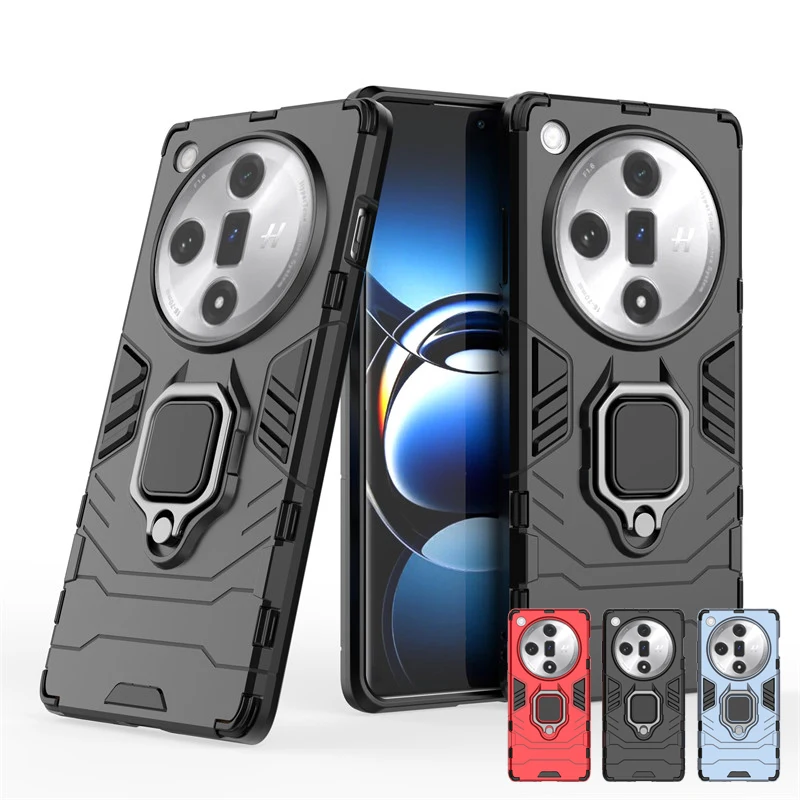 Per Oppo Find X7 Case Oppo Find X7 X7 Ultra Cover Antiurto Armor Pc Tpu Silicon Stand Cover Posteriore Protettiva Per Telefono Oppo Find X7