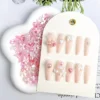 50PCS Pink series Mixed Design 3D Arcylic Nail Art Decorations Charms Exqusite Acrylic Jewelry kawaii Nail  DIY Nail Accessories 5