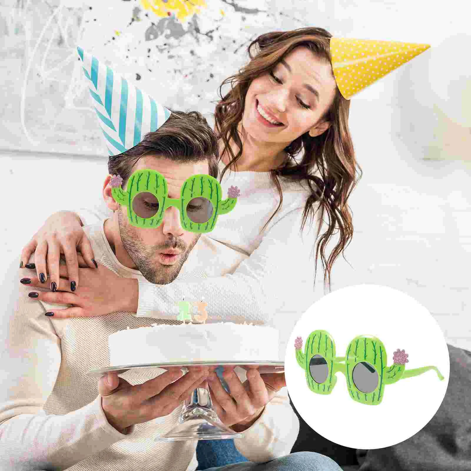 

4 Pcs Cactus Sunglasses Creative Eyeglasses Clothing Party Eyewear Favors Supplies Funny Props Holiday Superhero