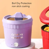 Mini cuiseur électrique 450W, marmite rapide antiadhésive, 1,2 l, appareil de cuisine pour nouilles, Ramen, œuf, pâtes, boulettes, bouillie, flocons d'avoine 2