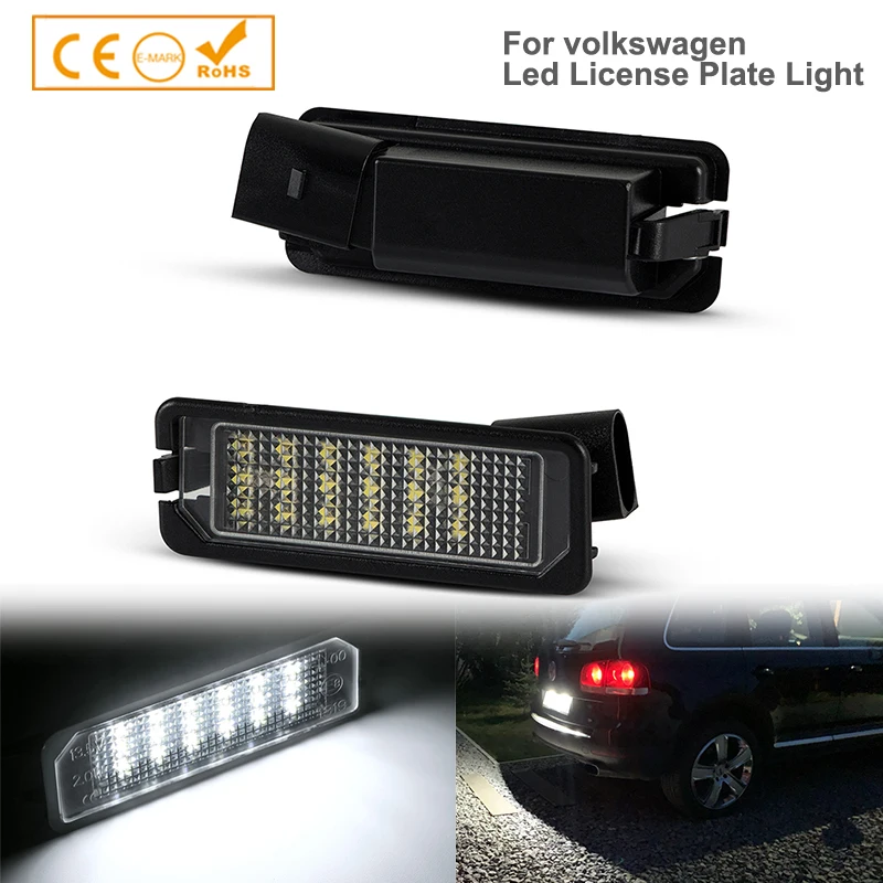 

2X For Vw Golf Mk5 Mk6 Mk7 Passat B6 B7 Polo 6R Led Number Licence Lights Lamps 1J6943021B