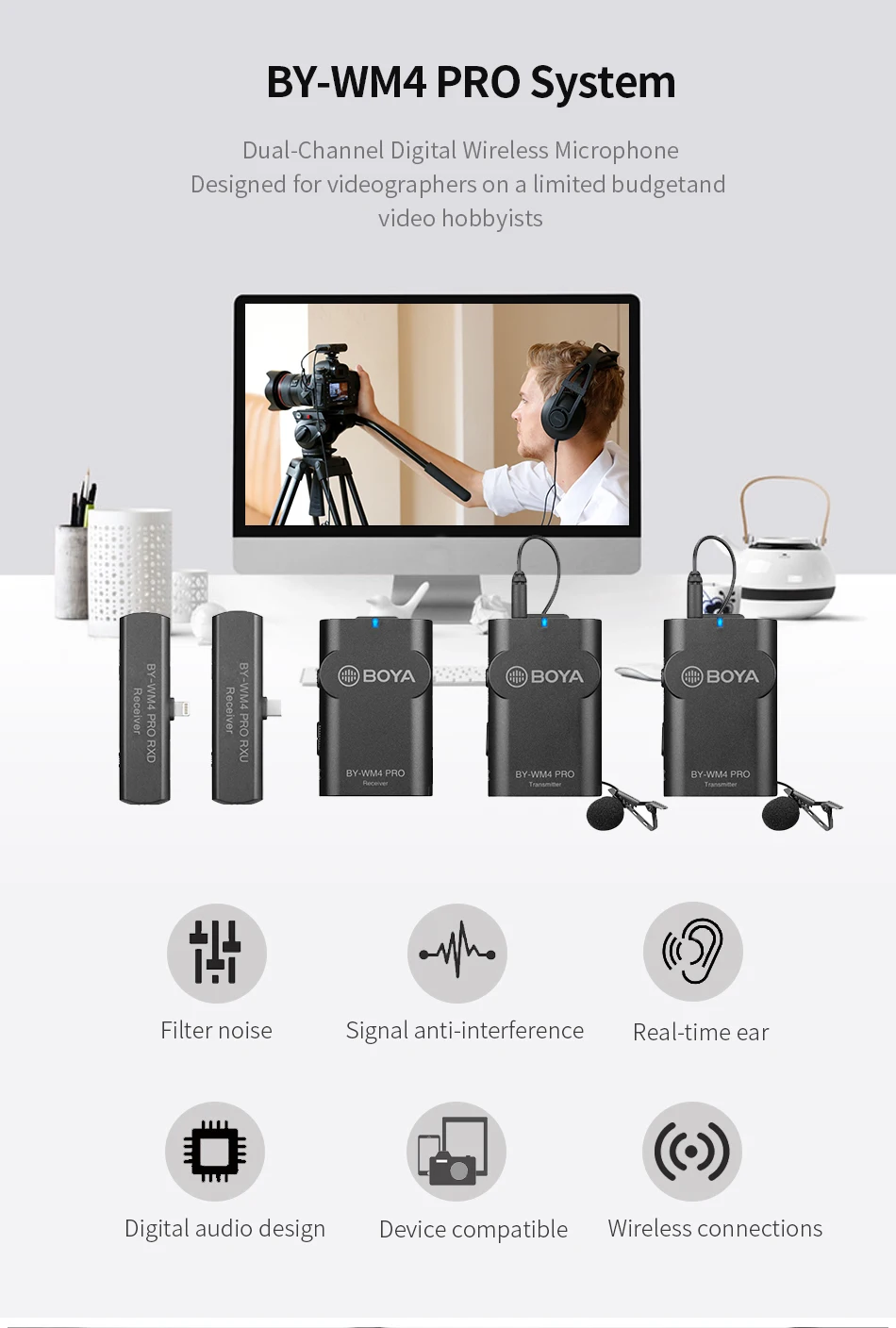 lapela sistema de microfone para iphone huawei