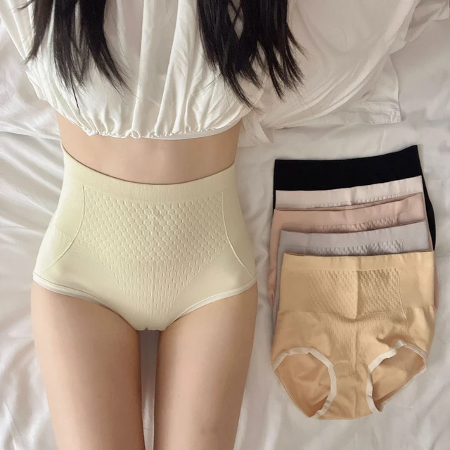 Cotton Panties Seamless Women High  Cotton Tummy Control Underwear -  Seamless Women - Aliexpress
