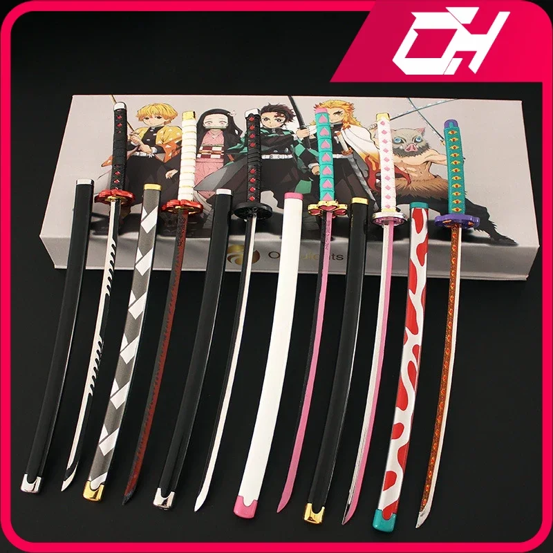 

Demon Slayer Katana 3 Piece Weapon Set Nichirin Blade Metal Sword Anime Keychain Accessories Weapon Model Gifts Toys for Boys