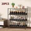 20pcs Shoe Slots Organizer, Thickened Double Storage Layer Closet Organization Stacker Easy No Assembly Required Rack Space Save 6