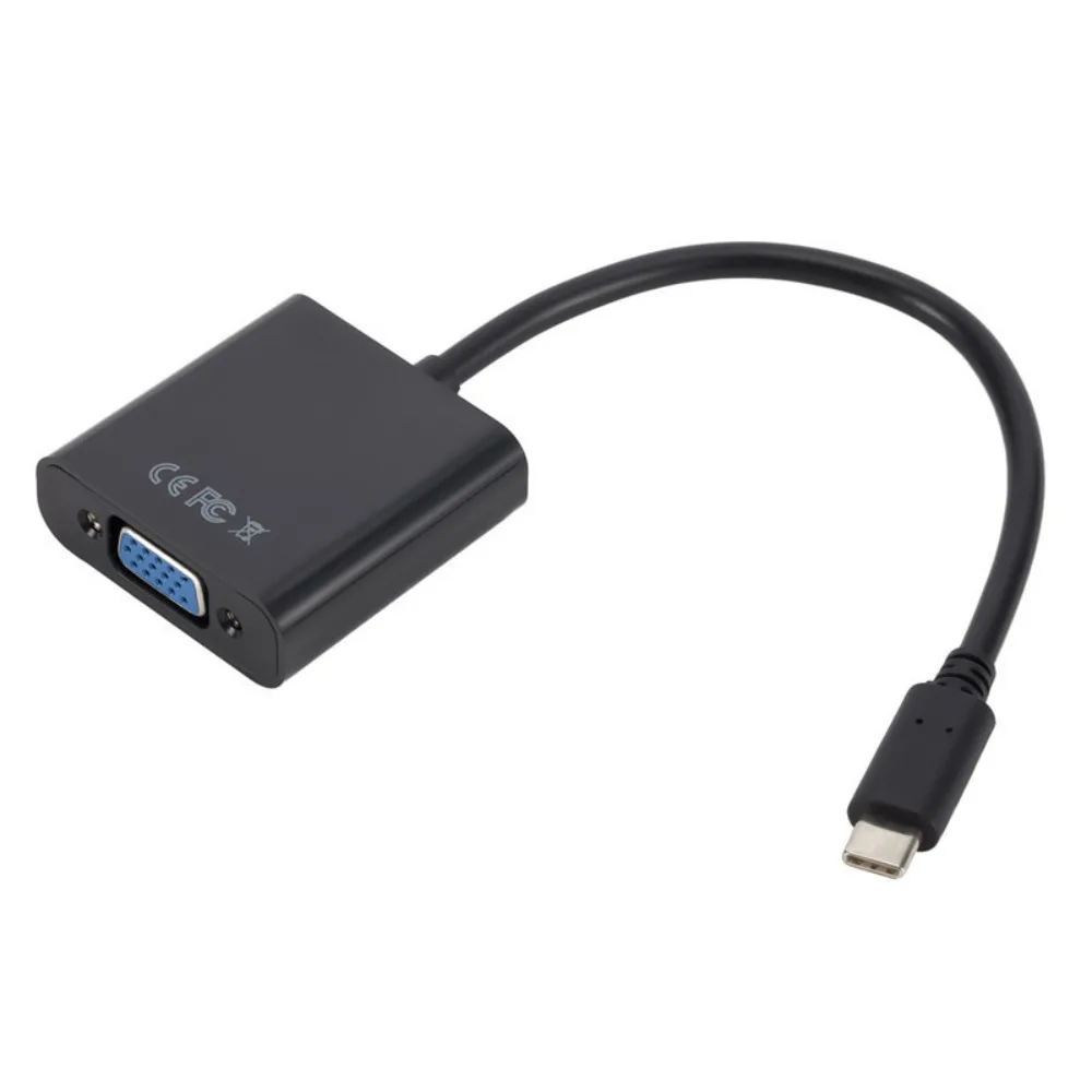 USB3.1 Type C To Female VGA Adapter Video Adapter Projection Line USB 3.1 To VGA 1080p Connection Cable