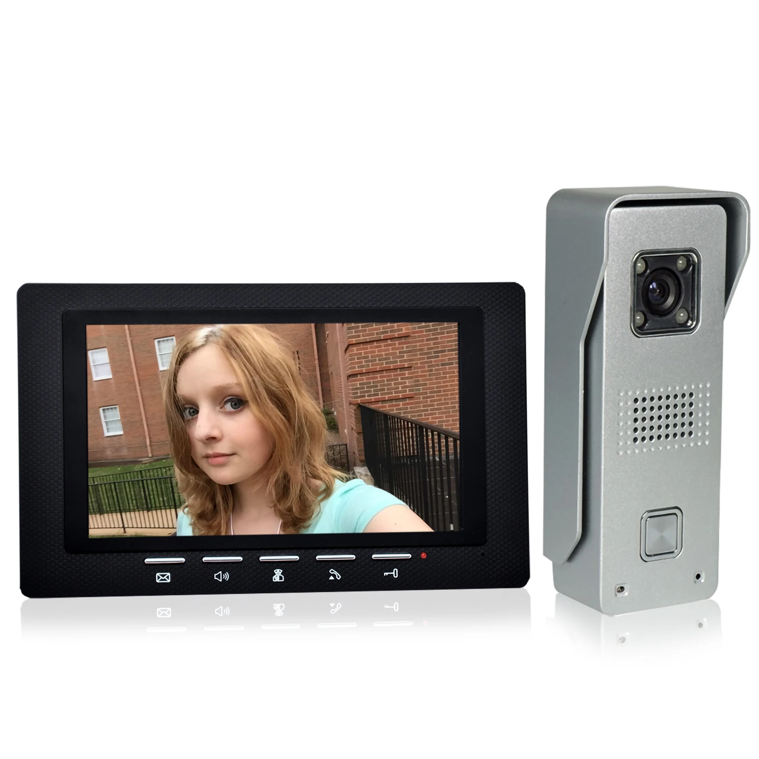

7 Inch Video Door Phone Intercom System aluminum alloy camera Video doorbell for Private Villa House Office Apartment