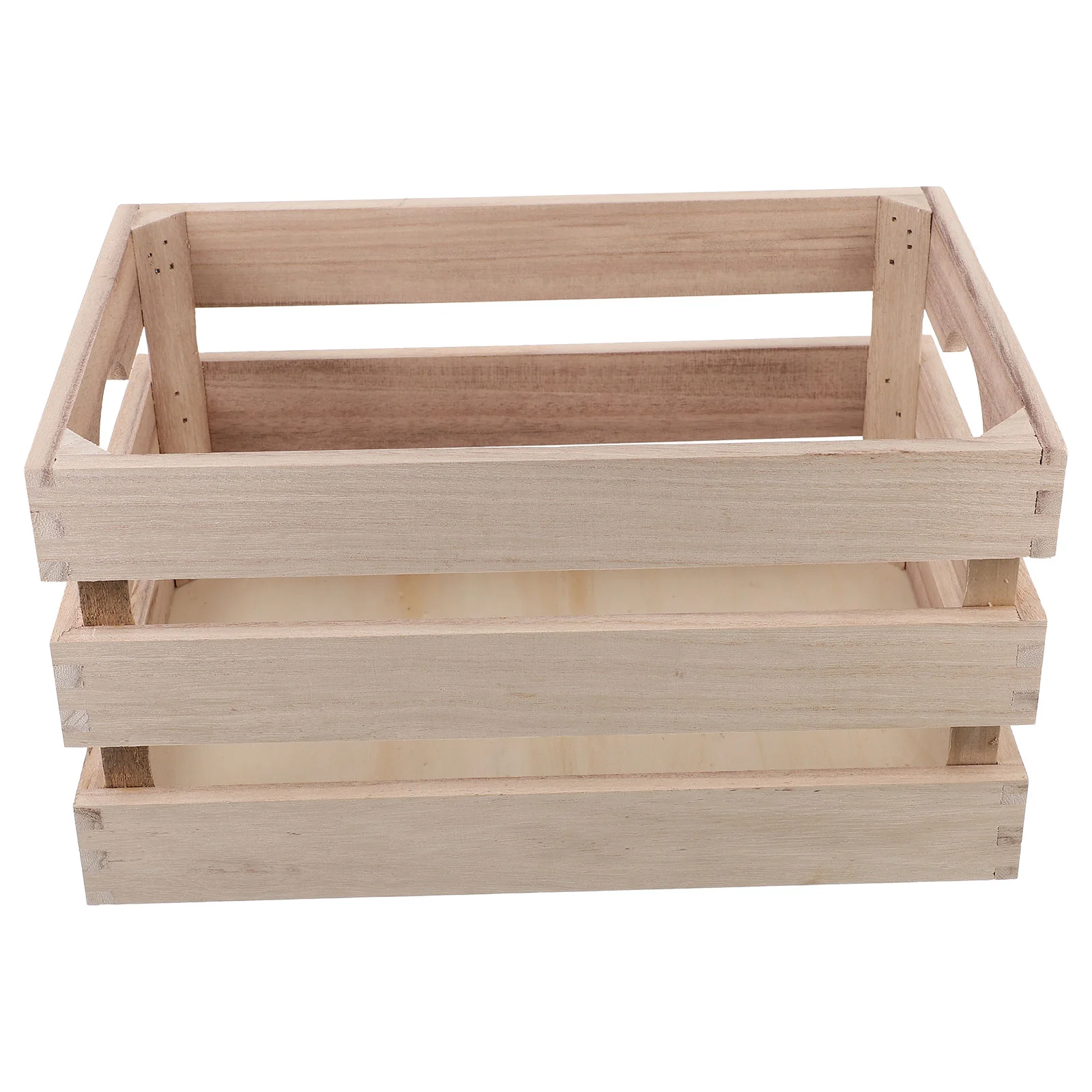 

Desktop Crate Wooden Storage Box Display Basket Bins Baskets Organizer Pencil Holder Container