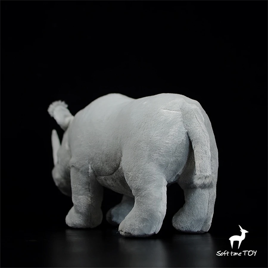 White Rhinoceros High Fidelity Anime Cute Plushie Rhino Plush Toys Lifelike Animals Simulation Stuffed Doll Kawai Toy Gifts Kids 4