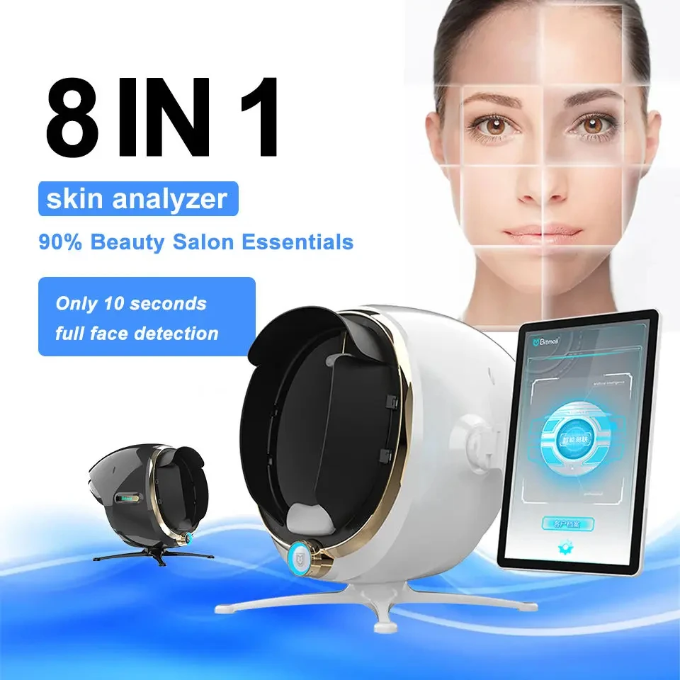 3D Skin Care Facial Analyzer Monitor Machine Magic Mirror Portable Testing English Detector Face Camera Test Analysis Newest upgrade newest ipc9800pro cctv ipc tester supports 8k ip camera testing 8mp hd analog ahd tvi sdi cvi camera tester vga hdmi in