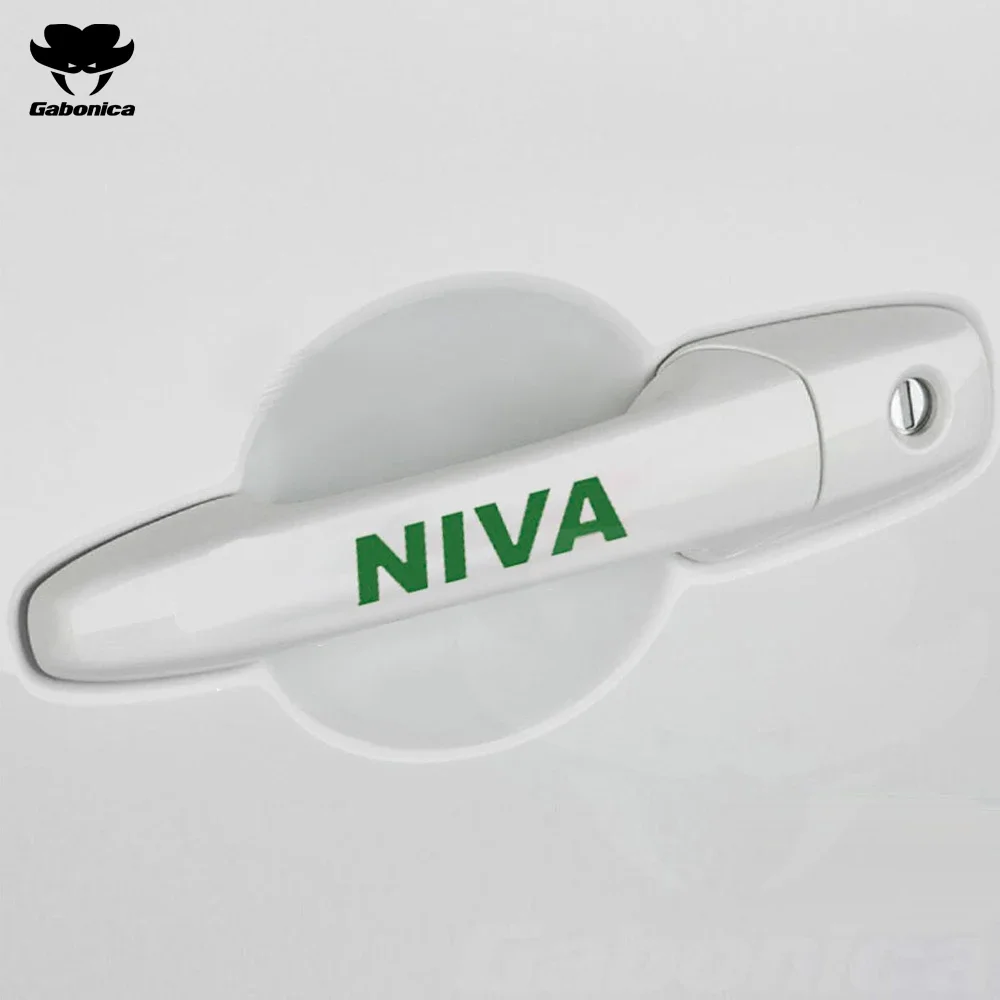 4pcs Car Reflective Decoration Sticker For LADA GRANTA LARGUS NIVA VESTA Xray Car Door Handle Sticker Decal Tuning Accessories