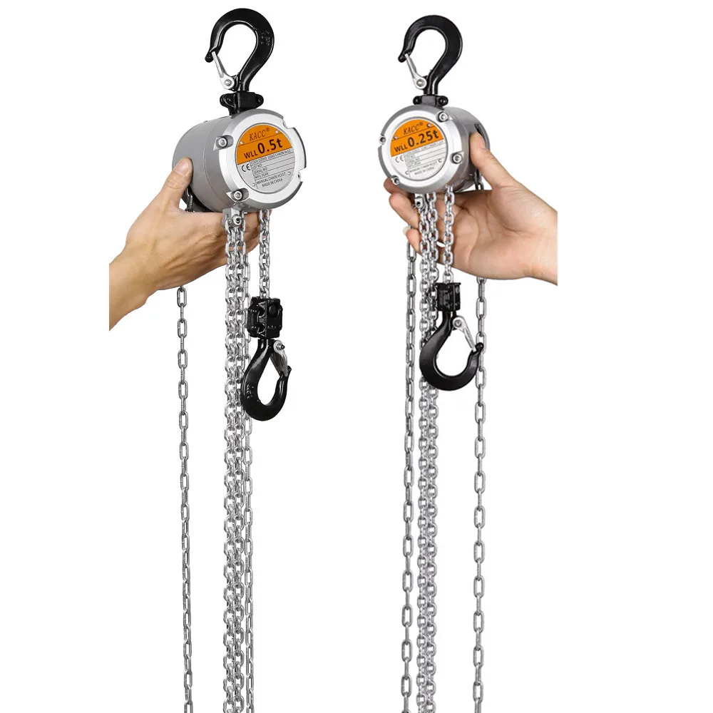 Mini Hand Chain Hoist Hook Mount 0.25/0.5 Ton Capacity 3M Lift CE Certificate Portable Manual Lever Block Lifting manual chain hoist