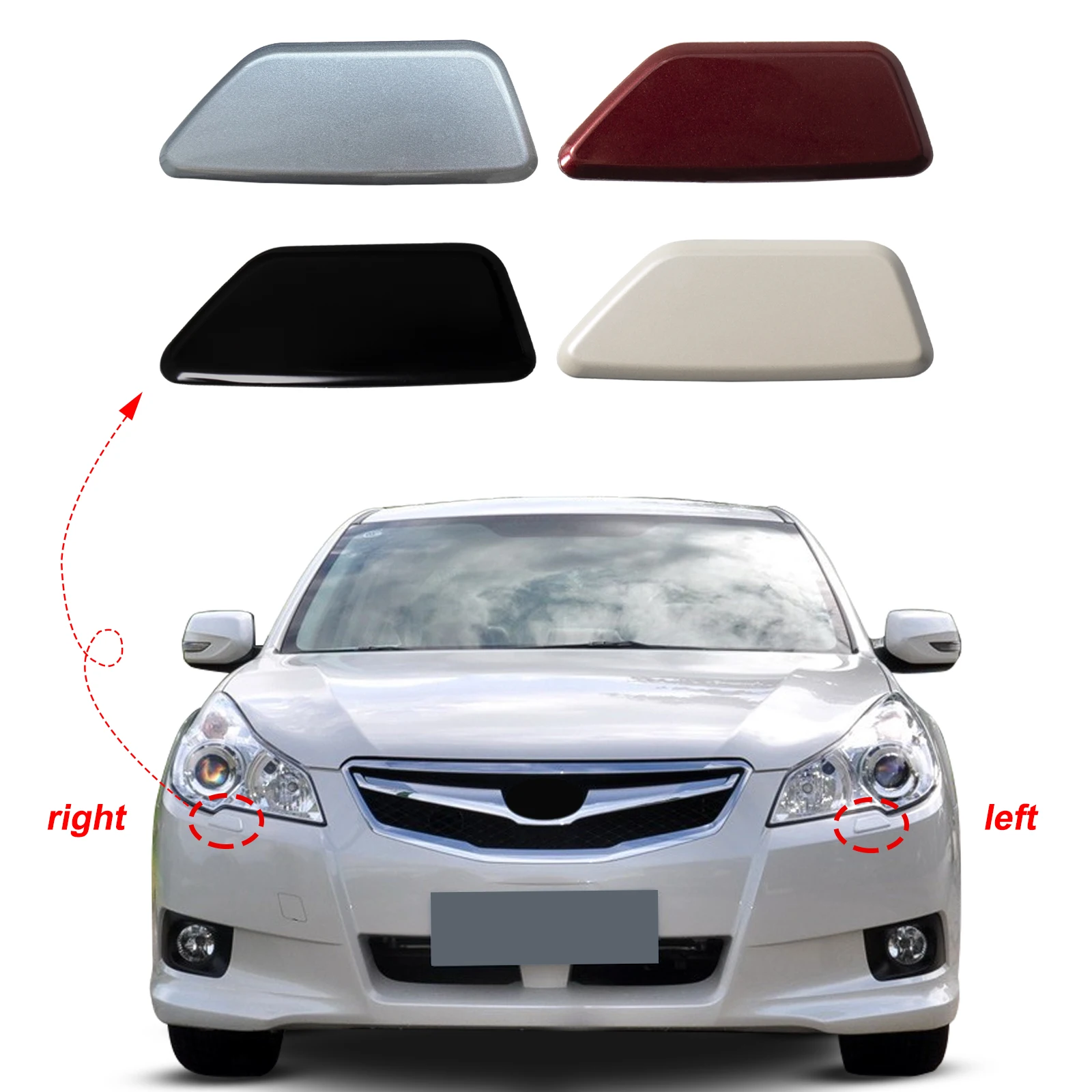 Front Bumper Headlight Washer Cover Cap For Subaru Legacy Accessories 2010 2011 2012 car headlight washer nozzle cover