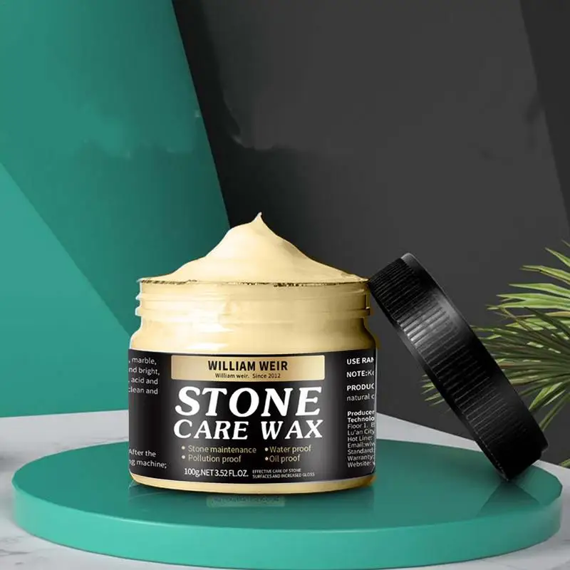 Granite & Stone Care Wax Professional Cleaner and Polish for Countertops Marble Polished Brighten Care Wax about100g