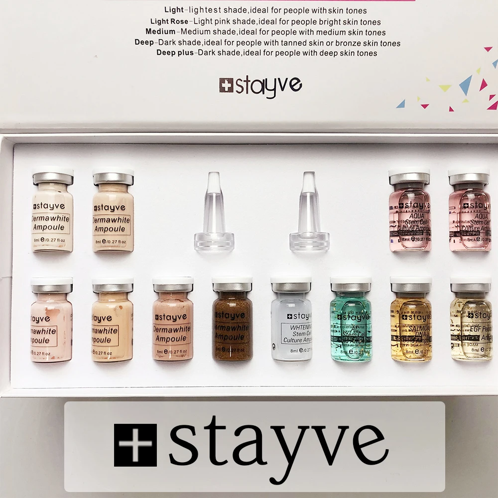 Stayve 8ml Korea BB Cream Glow Serum Starter Kit CC Foundation Cream Facial Essence Booster Repair  Brightening Skin Care Beauty 3