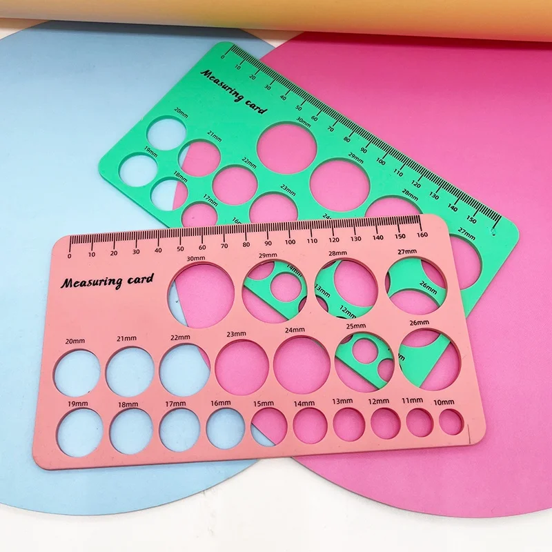 Pacifier Measuring Ruler Non-stick 18x10cm Measuring Tools Nipple Diameter Card Sizing Tool Silicone Odorless nipple shields