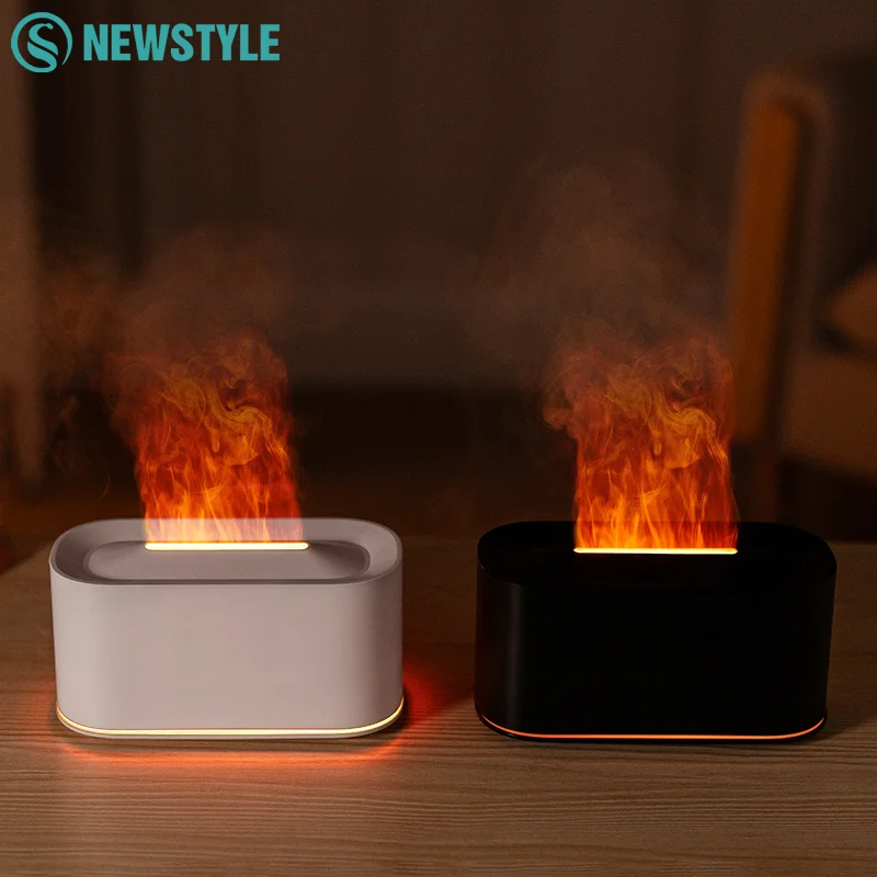 Flame Ultrasonic Air Humidifier Colorful Night Light Aromatherapy Machine USB Essential Oil Aromatherapy Machine For Bedroom Use