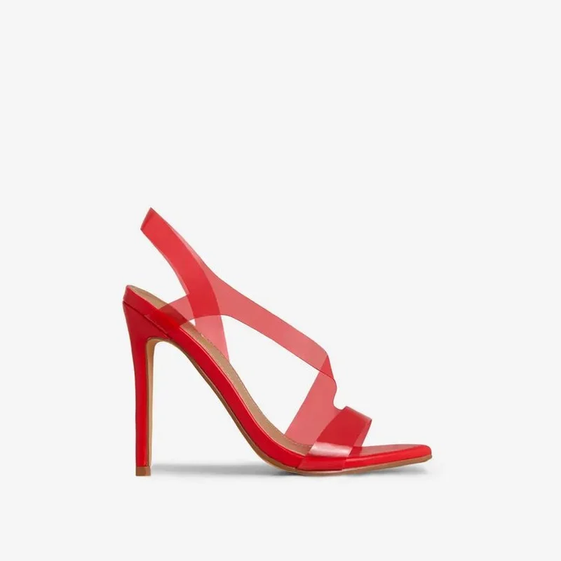 Women Pumps Fashion High Heels Transparent Shoes Women Jelly Sandals Sexy Heels Cross-tied Party Shoes Pumps Zapatos De Mujer