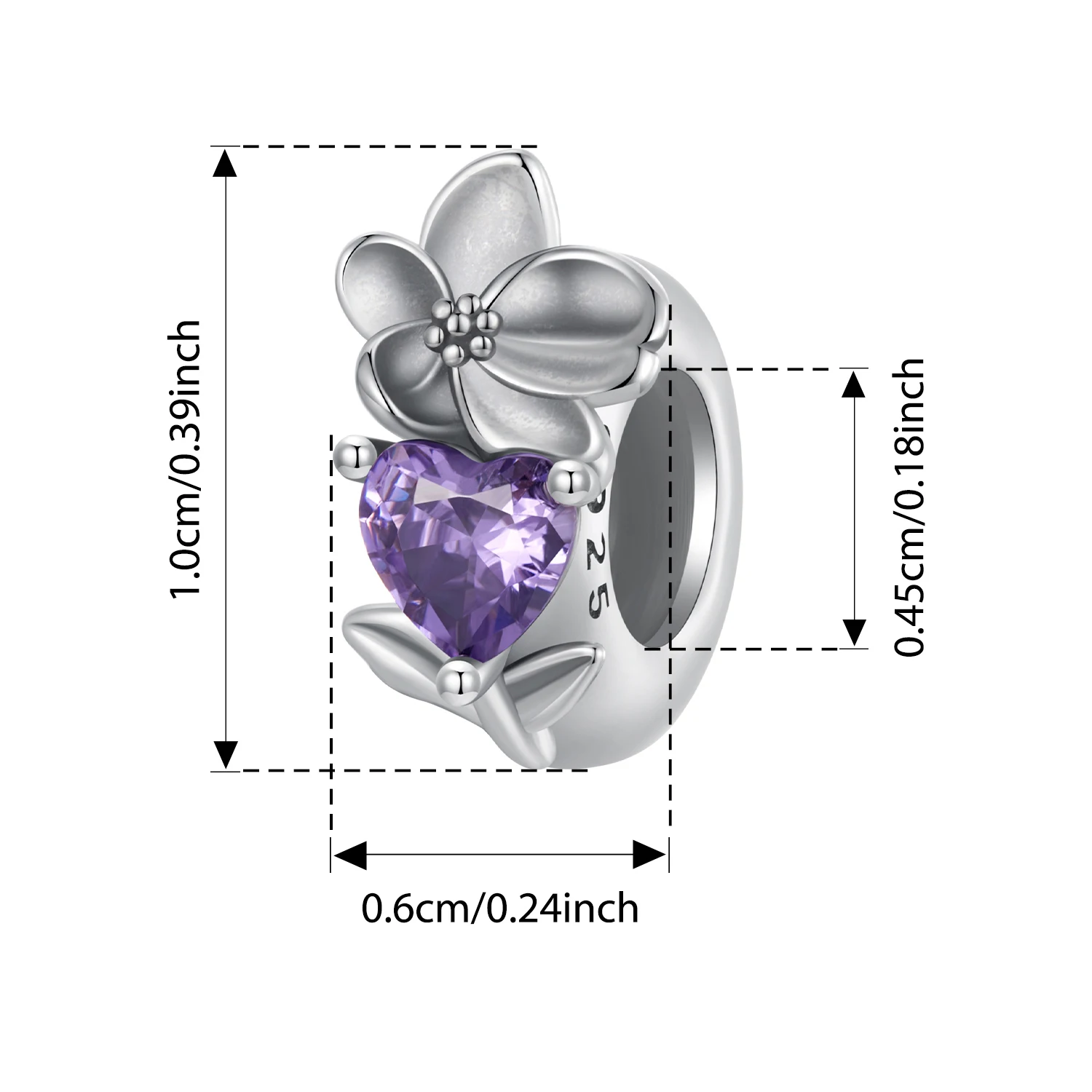 WOSTU December Birthstone Bead Charm – 925 Sterling Silver Charm For Bracelets, Gift For Mother, Sister, Daughter