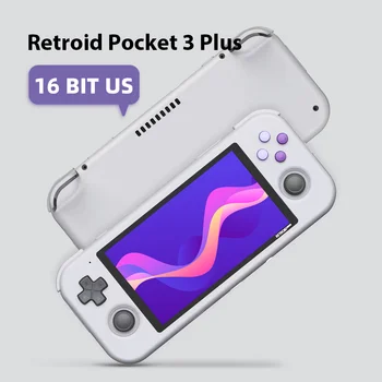 레트로이드 포켓 3 플러스 핸드헬드 게임 콘솔, 안드로이드 11 터치 스크린, 휴대용 2.4G, 5G 와이파이, 4500mAh, DDR4, 4GB + 128GB, 4.7 인치