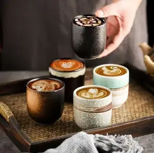 Mini jarra de leche de cerámica blanca, café Barista Latte Art, cafetera  Espresso, té de la tarde, Espumador de leche, tazas - AliExpress