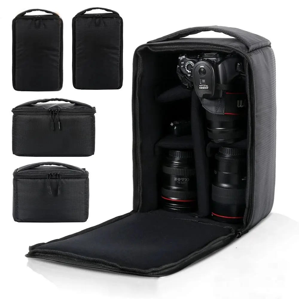 방수 DSLR 카메라 삽입 가방, 휴대용 내부 파티션 패드 보호 가방, 매우 두꺼운 낙하 방지 라이너 삽입 핸드백