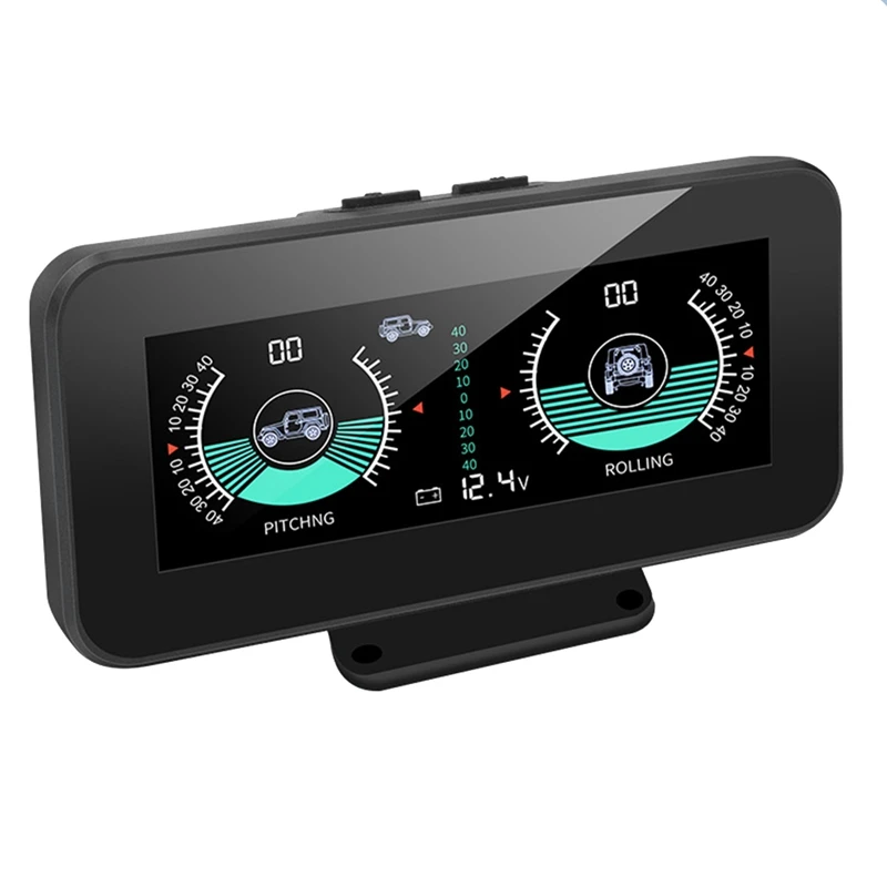 Vehicle-Mounted Intelligent Gradienter Car Digital Display Tilt Pitch Angle  Inclinometro Auto HUD Intelligent Slope Meter