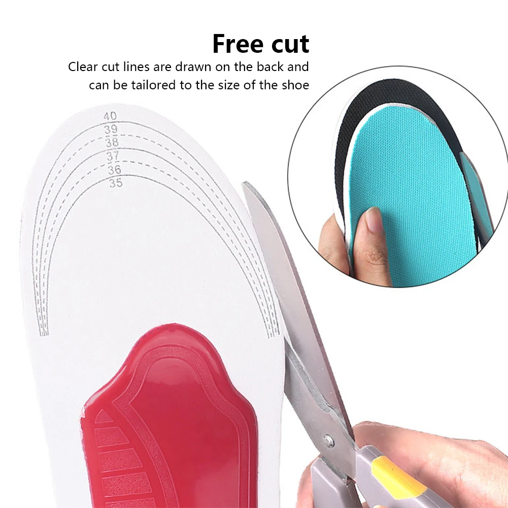 1Pair Orthotic High Arch Support Insoles Gel Pad 3D Arch Support Flat Feet Orthopedic Insoles For Women Men Orthopedic Foot Pain