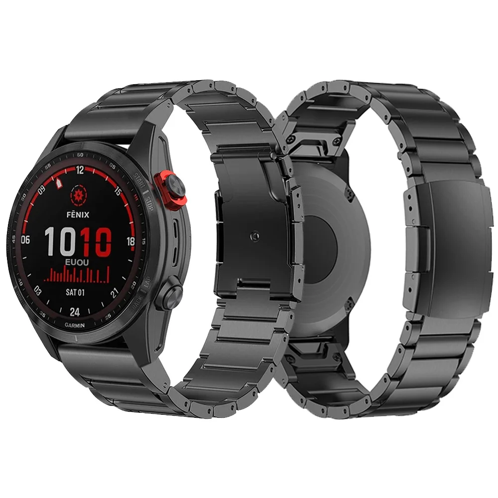 

QuickFit 22mm Titanium Metal Strap For Garmin Fenix 7 7X 6 6X 5 5X Plus/Epix Gen 2/Quatix/Tactix 26mm Watch Band Wristbands