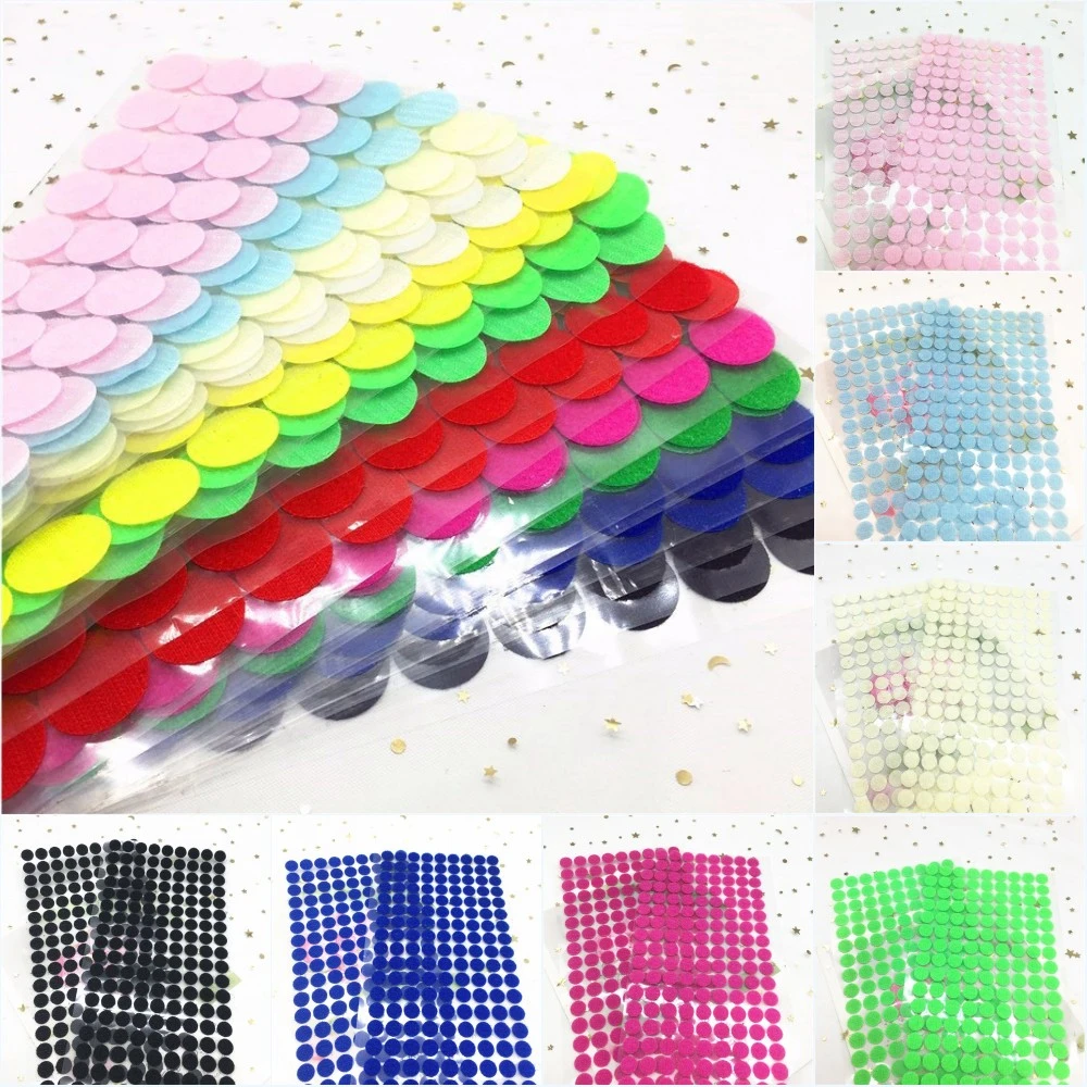 50Pairs Strong Self Adhesive Fastener Tape Dots 10/15/20/25/30mm Hook and  Loop Adhesive