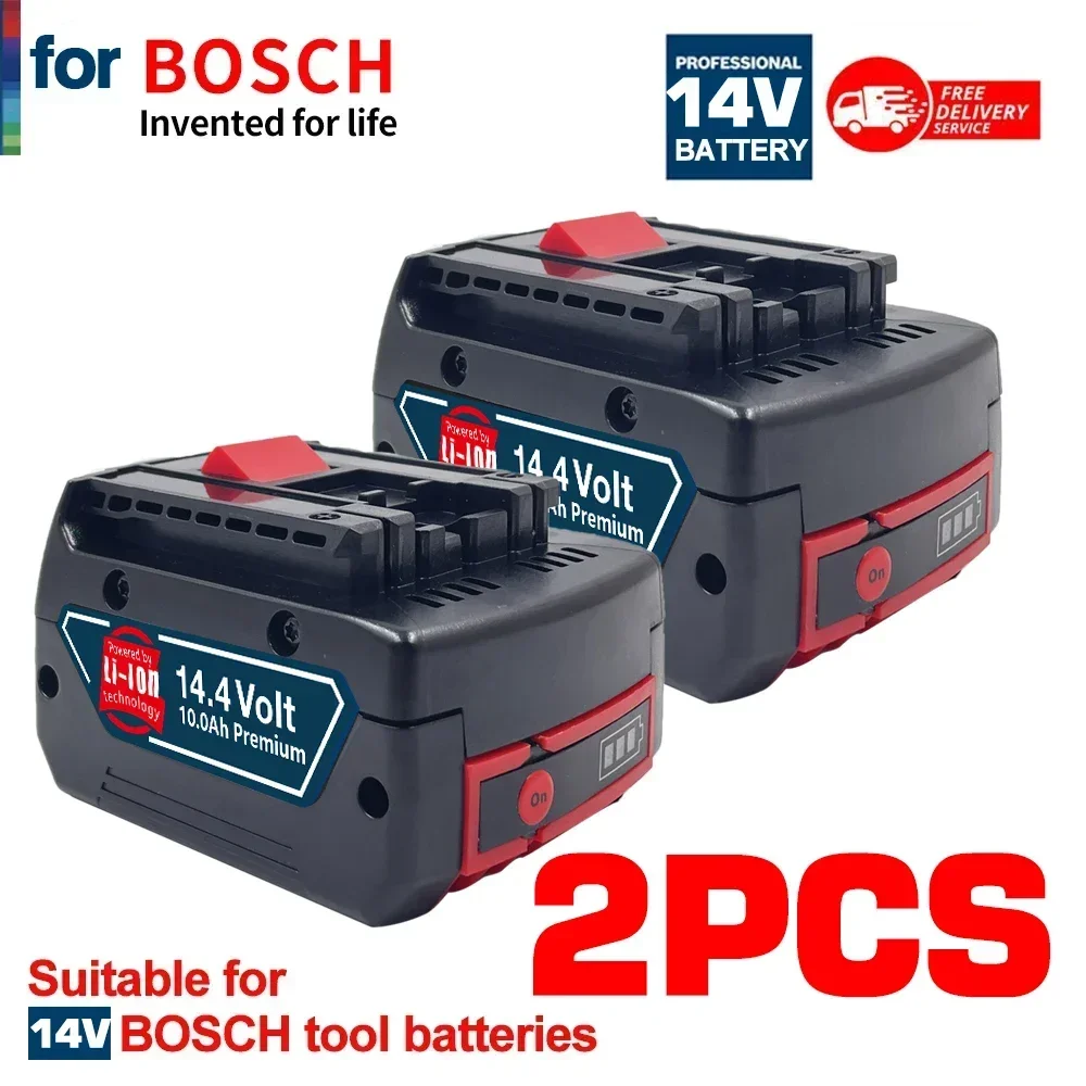 

High Capacity 14V/14.4V 10Ah Rechargeable Lithium Battery Pack for Bosch Cordless Drill Screwdrivers BAT607, BAT607G, BAT614 G