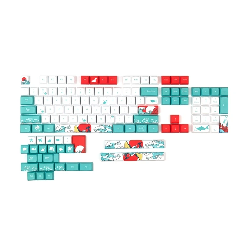 

Coral Sea Theme for Key Cap PBT 5 Sides Dye Sublimation Keycaps for Cherry MX Sw Drop Shipping