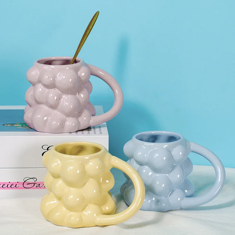 

Creative mug ins cute ceramic cup home office breakfast milk high beauty balloon cup children