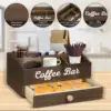 Coffee Station Organizer Portable Countertop Organizer for Cafe Office Home 4
