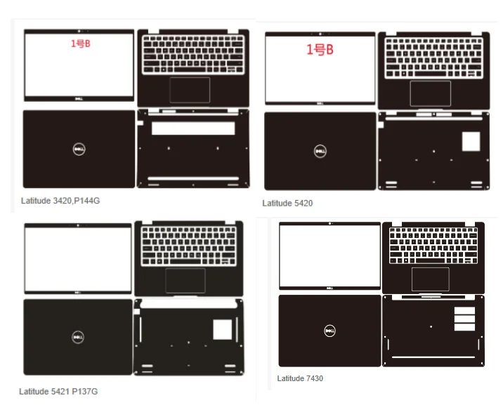 Pre CUT 노트북 스킨 슬림 비닐 스티커 Dell Latitude 5430/5420/5410 5431/5421/5411 7430/7420/7410/7400 3430/3420/3410/3400용