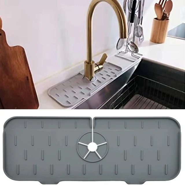 Dropship 1PCS Silicone Faucet Absorbent Mat Sink Splash Guard