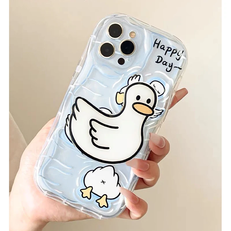 Gaga Duck Grip Tok Cartoon Soft Wave TPU Phone Case