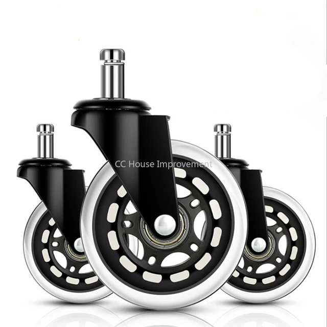 Herrajes de ruedas de muebles de goma  Sillas de oficina de ruedas de goma-5  piezas 3 Universal Mute - Aliexpress