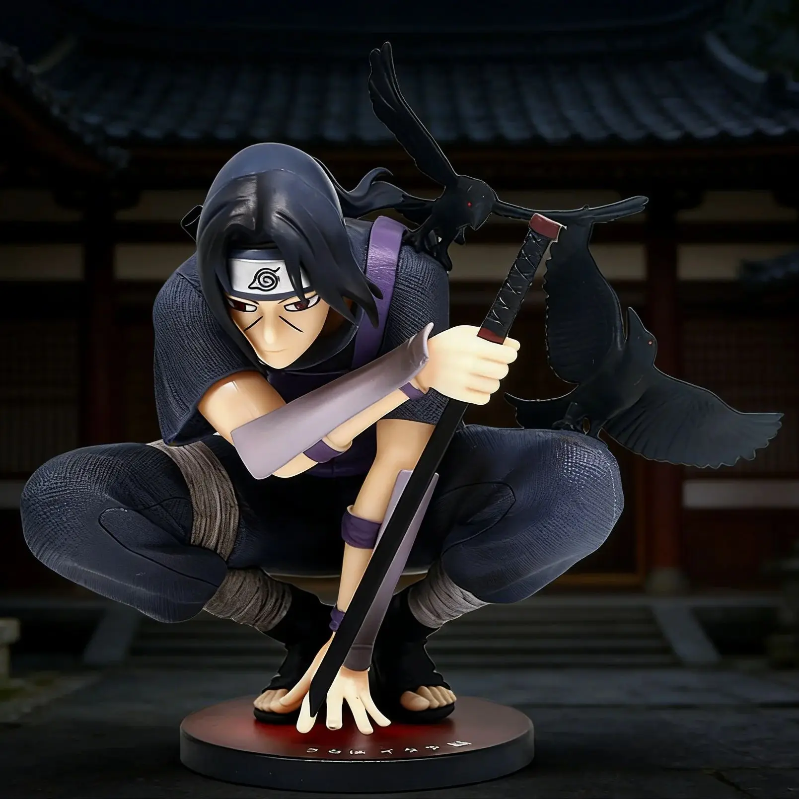 Naruto Uchiha Itachi Crouching Anbu Collector's Figurine Ornament
