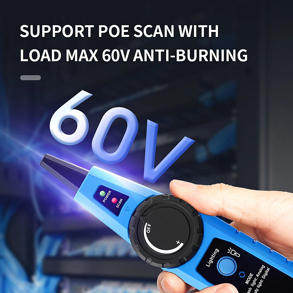 NOYAFA NF-B509 네트워크 케이블 테스터 멀티미터 이더넷 케이블 테스터, POE 테스터 포트 깜박이, NCV 번인 방지 AC DC 전압계