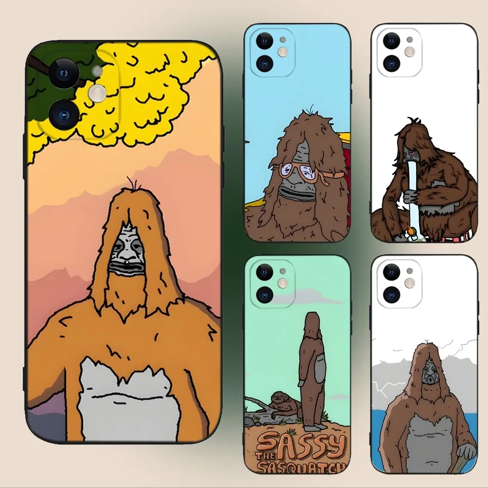Sassy чехол для телефона для iPhone 15,14,13,12,11,Plus,Pro Max,XS,X,XR,SE,Mini,8,7 мягкий силиконовый черный чехол