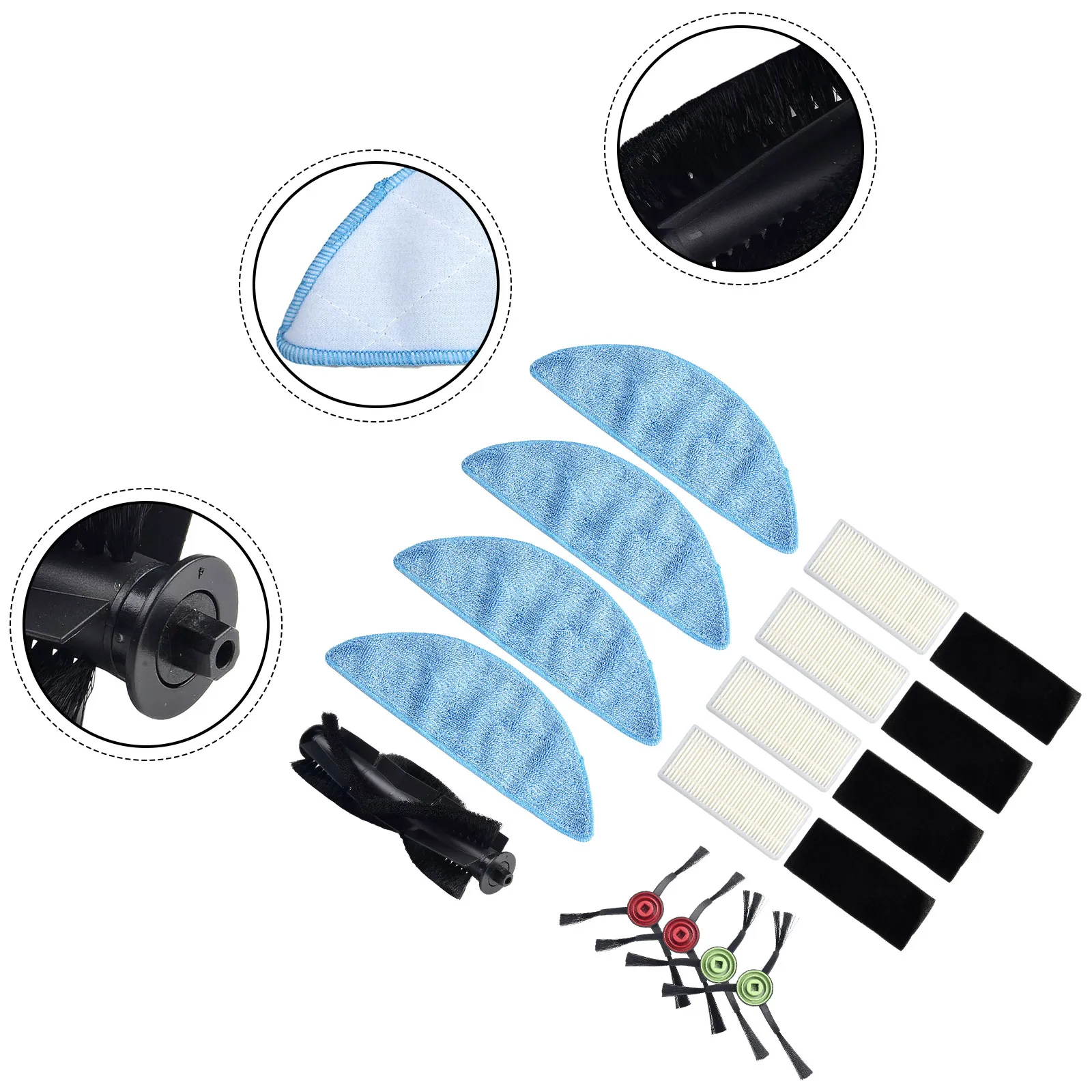 

Brand New Side Brushes Filter Delicate For Conga Eternal Max Highly Match Kit Reliable Replacement Vacuum Cleaner