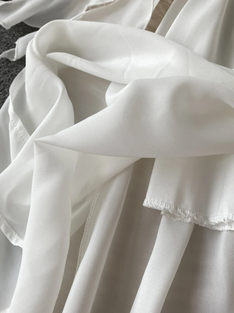 Summer White Long Dress Women Sexy Off Shoulder Strapless Backless Ruffle Beach Dresses Elegant Ladies Maxi Dresses Vintage Robe