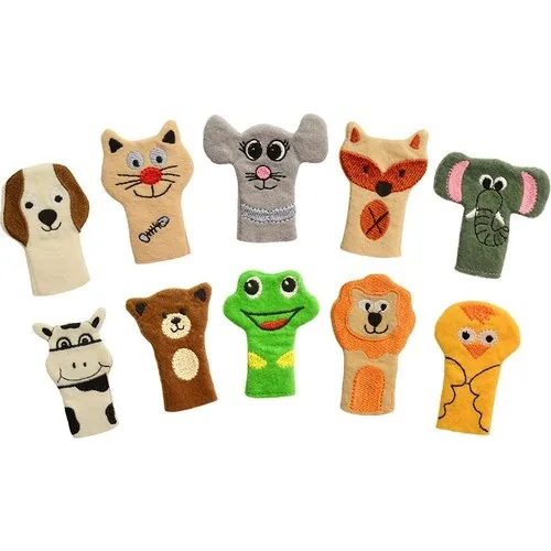 

2022 finger Puppet Toy Set Animal Figures Boy Baby Leisure 10 PCs