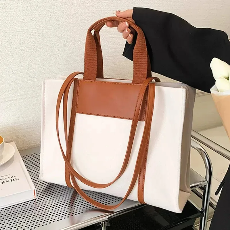 

Casual Canvas Large Capacity Women Handbags Designer Brand female Shoulder Crossbody Bags Luxury Big totes Shopper Bag Purse
