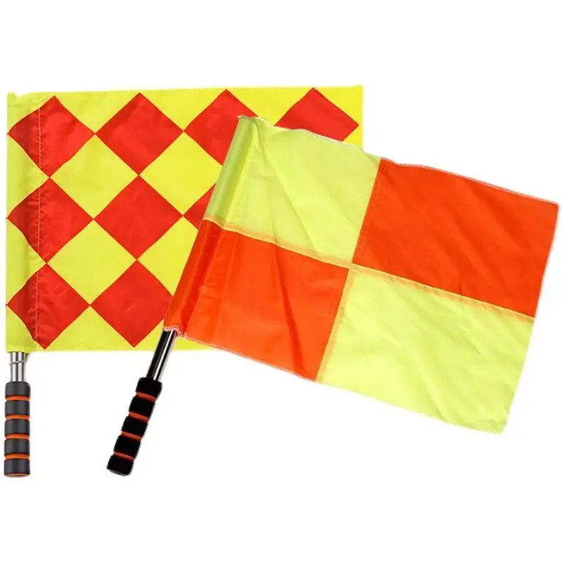 1/2Pcs Soccer Referee Flag The Competition Fair Play Use Sports Match Outdoor Football Trainning Linesman Flag Referee Equipment soccer referee flag