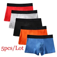 5pcs/lot Cotton Man Underware Panties Boxers Men Underwear Boxer Shorts Men Panties Boxers Homme Underpants Men Comfort Shorts