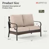 Furniture Patio Furniture Sofa, Love-Seat Patio Sofa Steel Frame Outdoor Sectional Couch  Cushions for Lawn Backyard Porch Deck 5